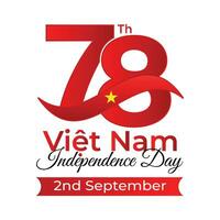 Vietnam independencia día 2do septiembre 78º logo vector