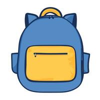 School bag clip art isolated on white background. AI Generative photo