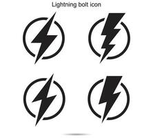 Lightning bolt icon vector