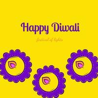 Happy Diwali wishes Cards Vector Illustrations in Doodle Style