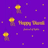 Happy Diwali wishes Cards Vector Illustrations in Doodle Style