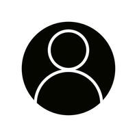 People icon in circle flat style icon vector