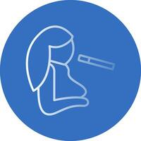 Girl Smoking Vector Icon Design