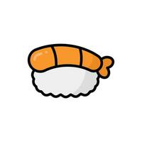 Simple Sushi lineal color icon. The icon can be used for websites, print templates, presentation templates, illustrations, etc vector