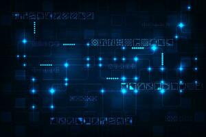 Vector abstract line circuit technology background. Hi-tech commucation concept background.