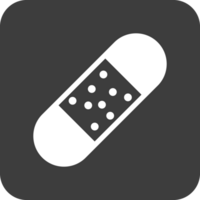 medicinal plaster icon in black square. png