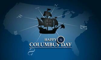 Happy Columbus Day background vector illustration