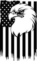 American flag Eagle silhouette, USA Second Amendment vector