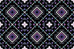 Colorful geometric ethnic seamless pattern design for wallpaper, background, fabric, curtain, carpet, clothing, and wrapping. vector