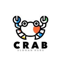 Crab line art vector