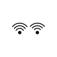 Wifi icon vector silhouette on white background