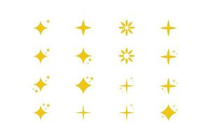 Vector icon flash yellow spark, star icon bright flat design