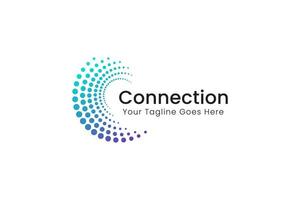 Connection Logo Business Global Technology and Network vector