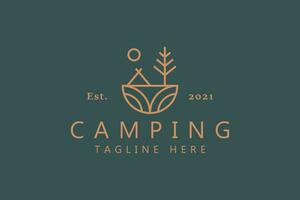 Outdoor Camping Ground Simple Logo Badge vector