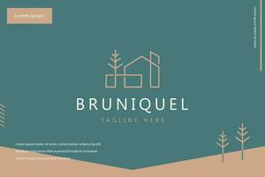 Logo Real Estate Beauty and Nature Concept. Branding Web and Presentation Background. vector