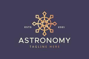 resumen símbolo mandala estilo astronomía logo vector