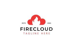 Fire Cloud Business and Technology Modern Logo vector