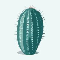 Cute Cactus isolated illustration in cartoon style. photo