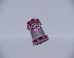 3D illustration of time travel capsule. teleportation machine photo