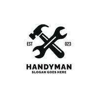 Handyman logo design vector illustration