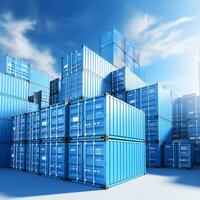 Global business logistics, import, export, ocean freight, container and industry. transportation industry concept photo