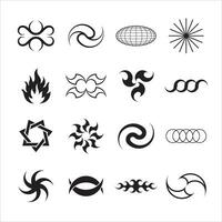 Tribal Vector Tattoo Elements, hippie icons, pattern, motif, suitable for tattoo art, street design elements, murals and others.