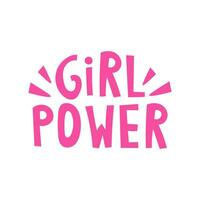 Girl Power Pink Lettering vector