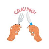 Food craving doodle vector colorful Sticker. EPS 10 file