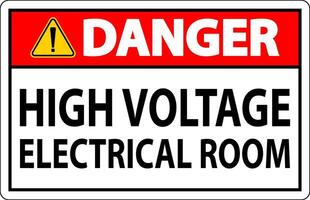 Danger Sign High Voltage - Electrical Room vector