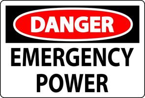 Danger Sign Emergency Power vector