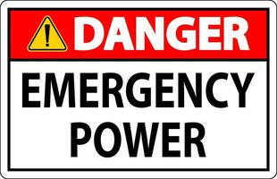 Danger Sign Emergency Power vector