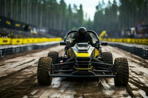 fuera del camino coche sucio Deportes carreras generativo ai foto