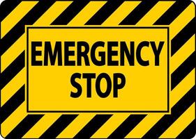 Electrical Equipment Warning Sign Emergency Stop vector