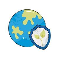 Save ecology doodle vector colorful  Sticker. EPS 10 file