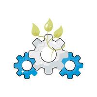 Eco setting doodle vector colorful  Sticker. EPS 10 file