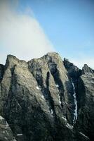 Mountain in sunlight in the Austrian alps photo