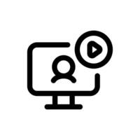 Simple Webinar icon. The icon can be used for websites, print templates, presentation templates, illustrations, etc vector