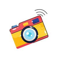Smart Camera doodle vector colorful  Sticker. EPS 10 file
