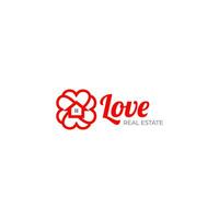 Love Home Logo Design Vector