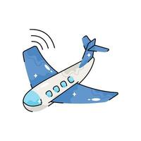 Smart plane doodle vector colorful  Sticker. EPS 10 file