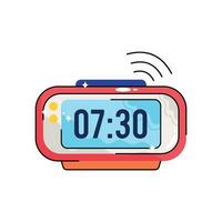 Digital alarm doodle vector colorful  Sticker. EPS 10 file