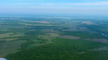 The aircraft descending before landing airport of Kazan, Russian Federation. video