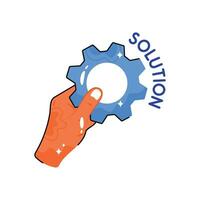 Solution doodle vector colorful Sticker. EPS 10 file