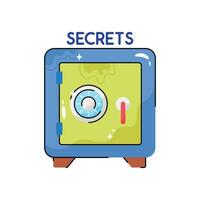 Secrets doodle vector colorful Sticker. EPS 10 file