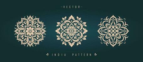 Indian traditional pattern Asian pattern vector