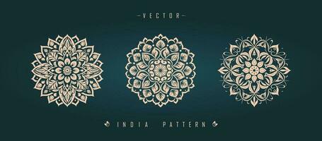 Indian traditional pattern Asian pattern vector