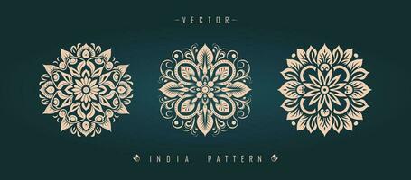 Indian traditional pattern Asian pattern vector