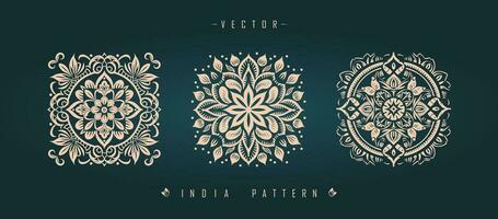 Indian traditional pattern Asian pattern vector