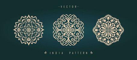 Indian traditional pattern Asian pattern vector