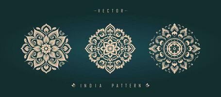 Indian traditional pattern Asian pattern vector